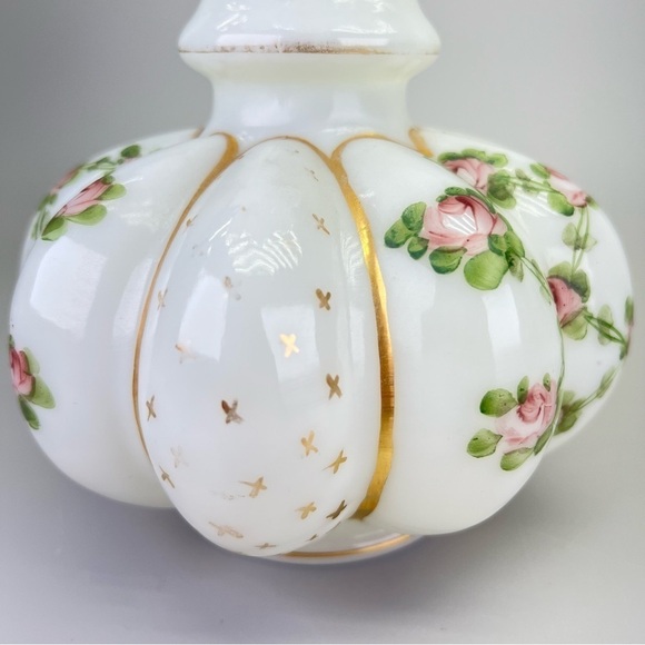 Rare Vintage Fenton Handpainted Melon Vase - Picture 13 of 13